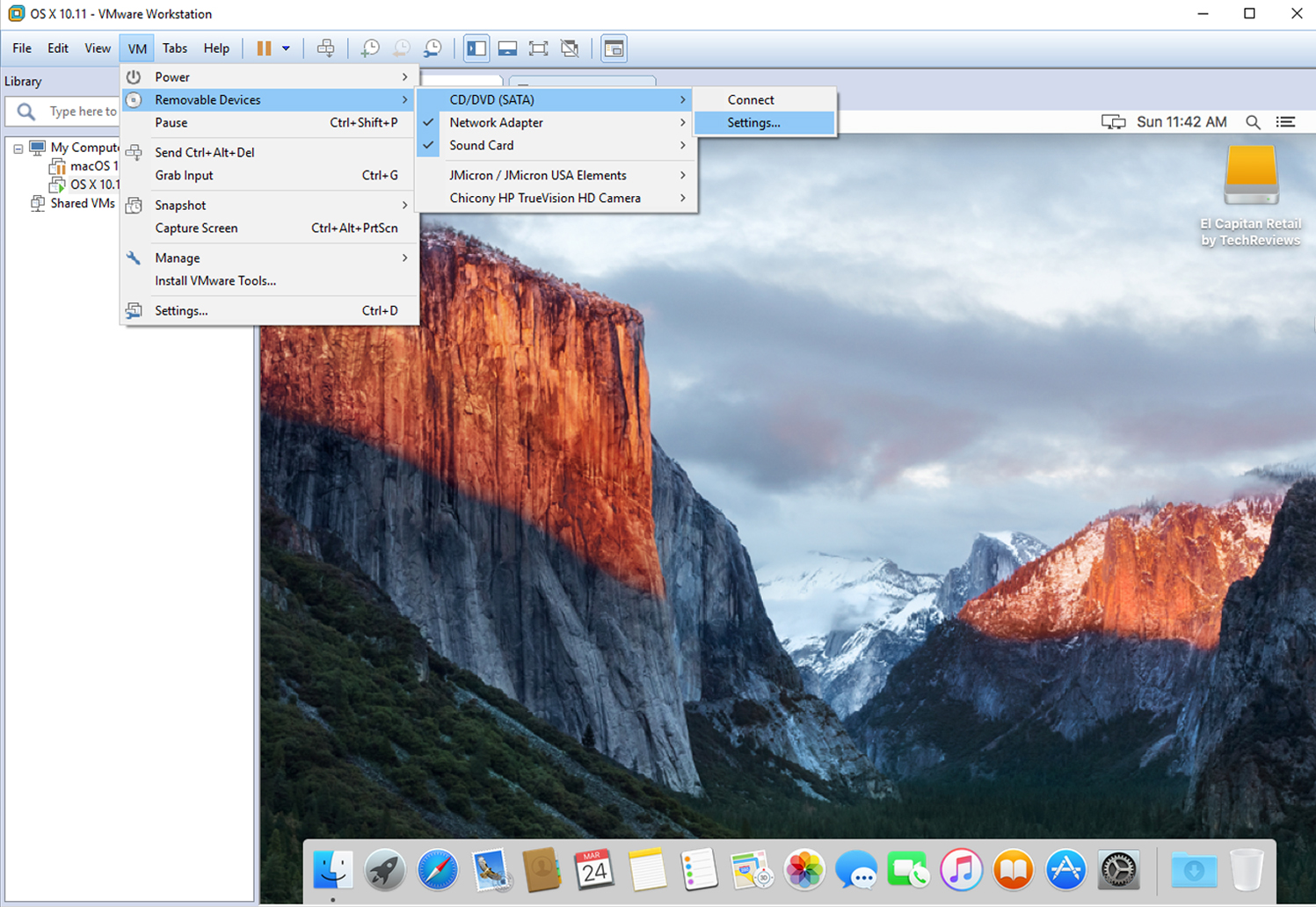 mac os x el capitan file for vmware